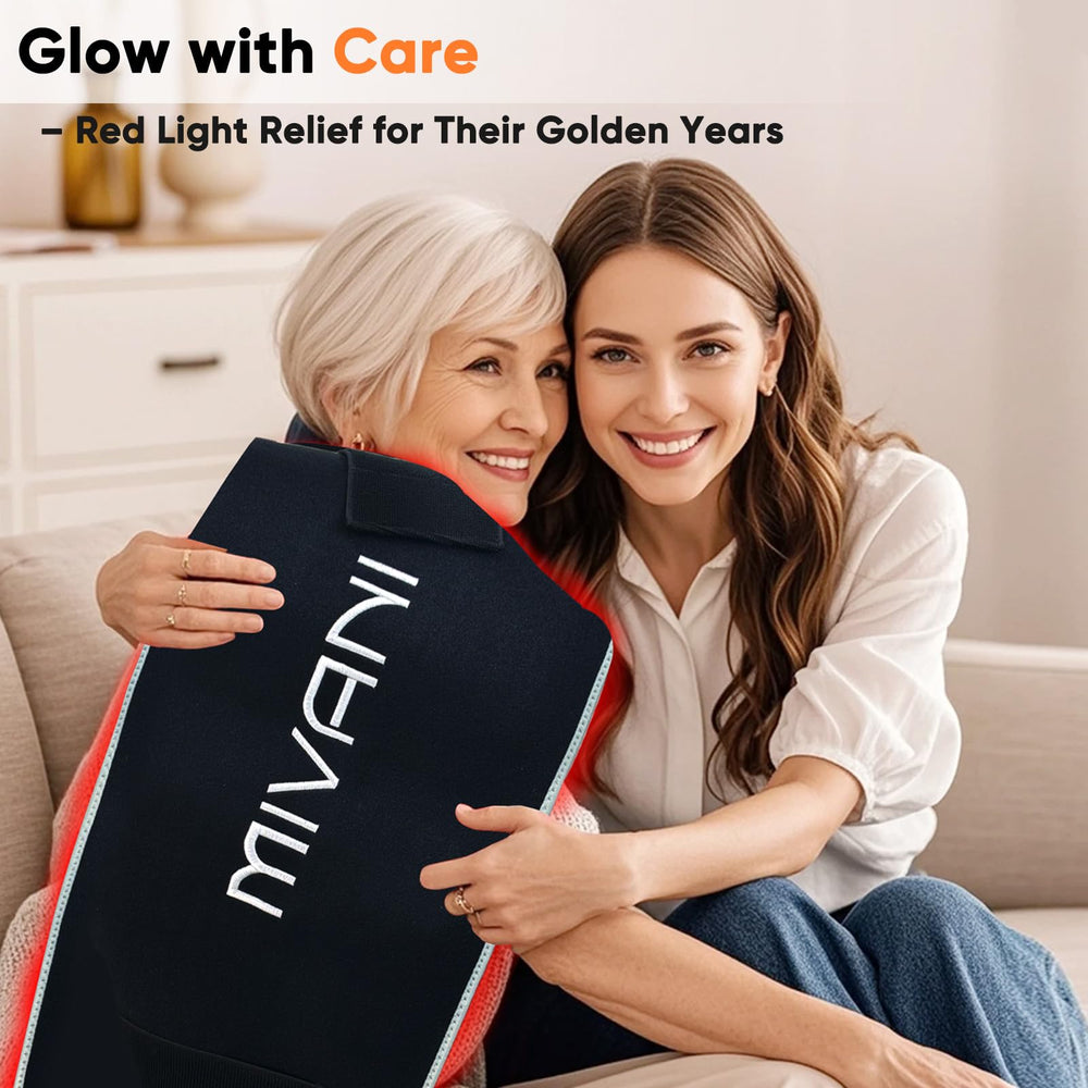 MIVANI Red Light Therapy Pad breathing mode option for relaxation