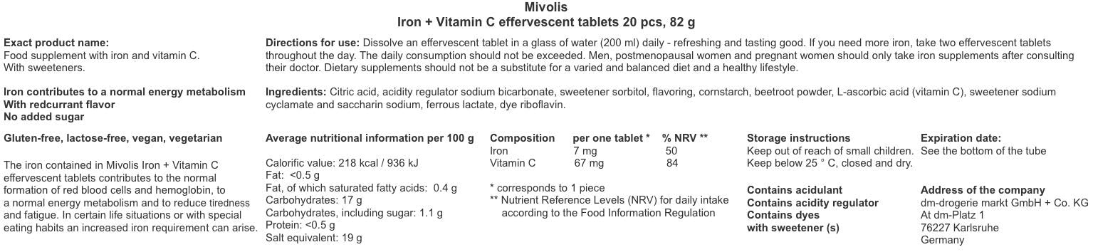 Bottle of Mivolis supplements with clean ingredients emphasis