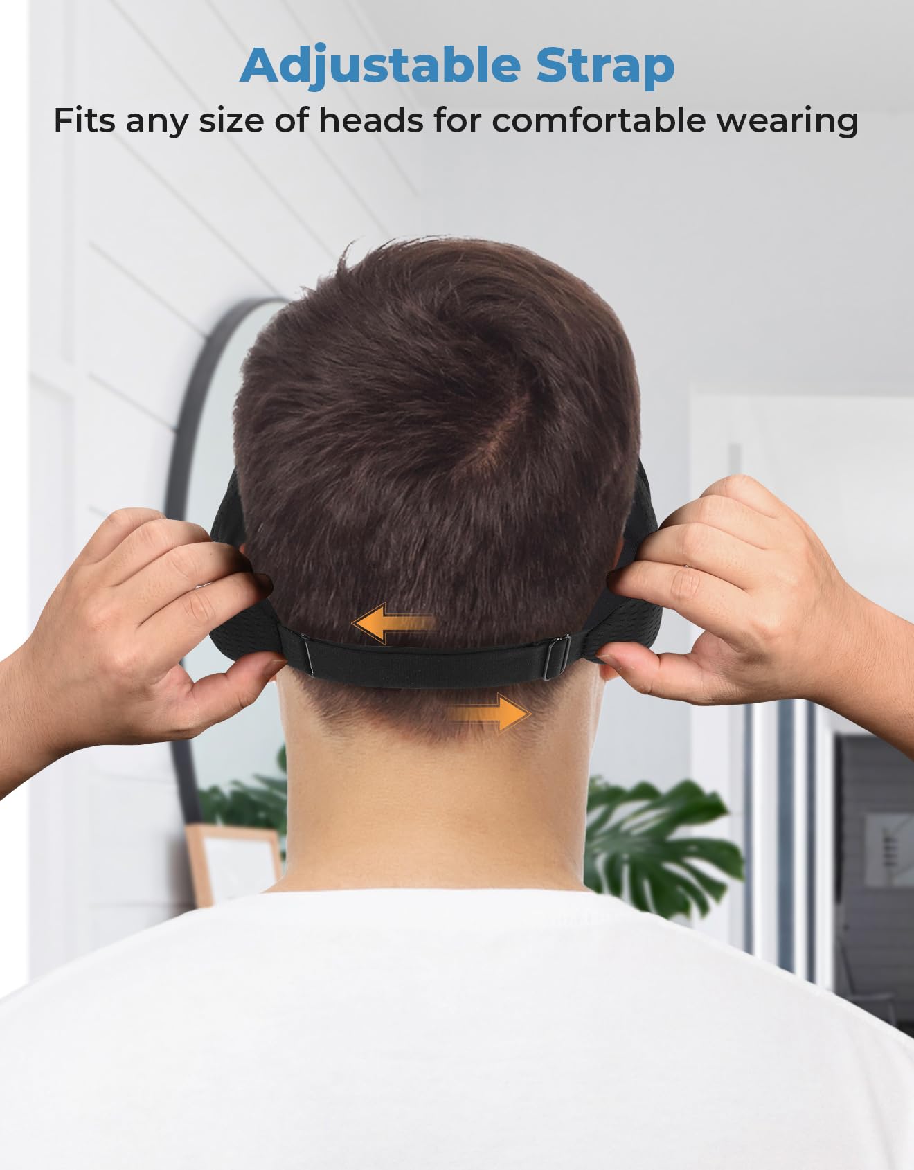 Mixiba adjustable strap ensures a secure fit for most head shapes.