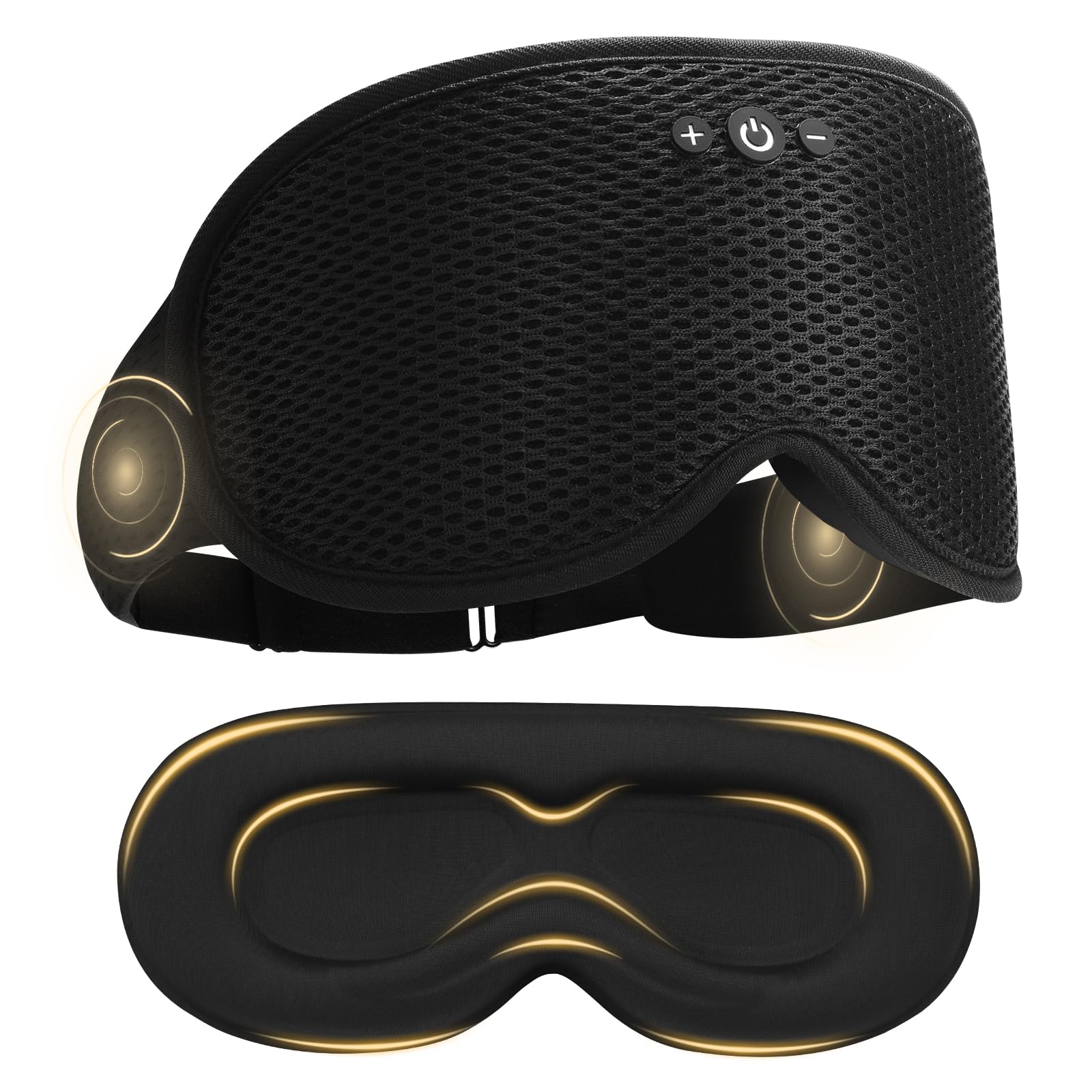 Mixiba sleep mask with Bluetooth headphones for hands-free relaxation and travel comfort.