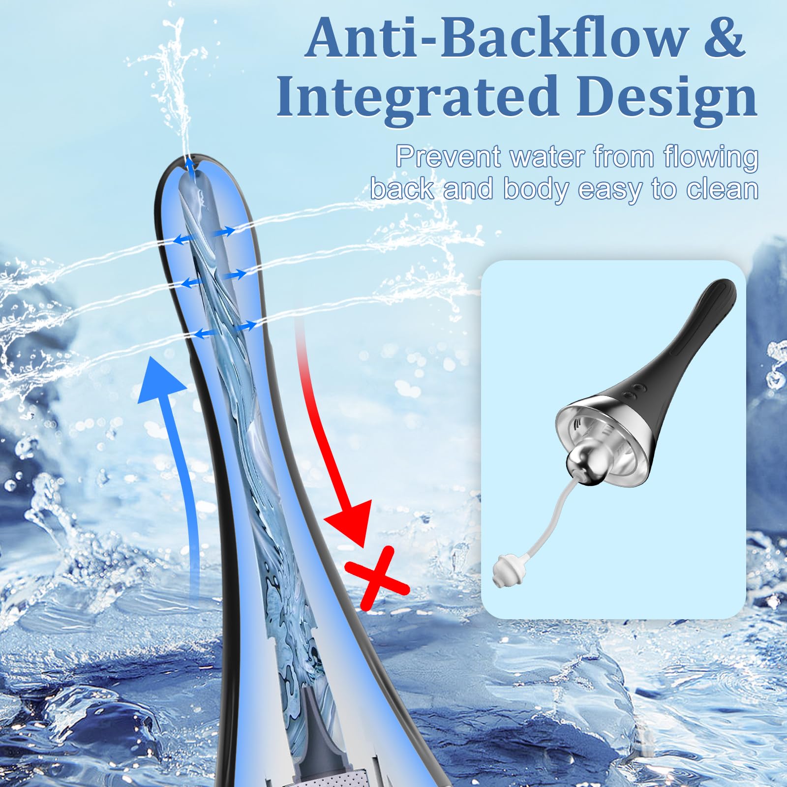 MIXIUALL Enema Douche IPX7 waterproof design for safe cleaning and use