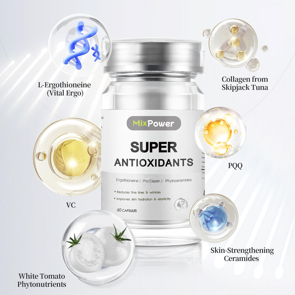 MixPower collagen ceramide composition illustration suggesting hydration and elasticity benefits