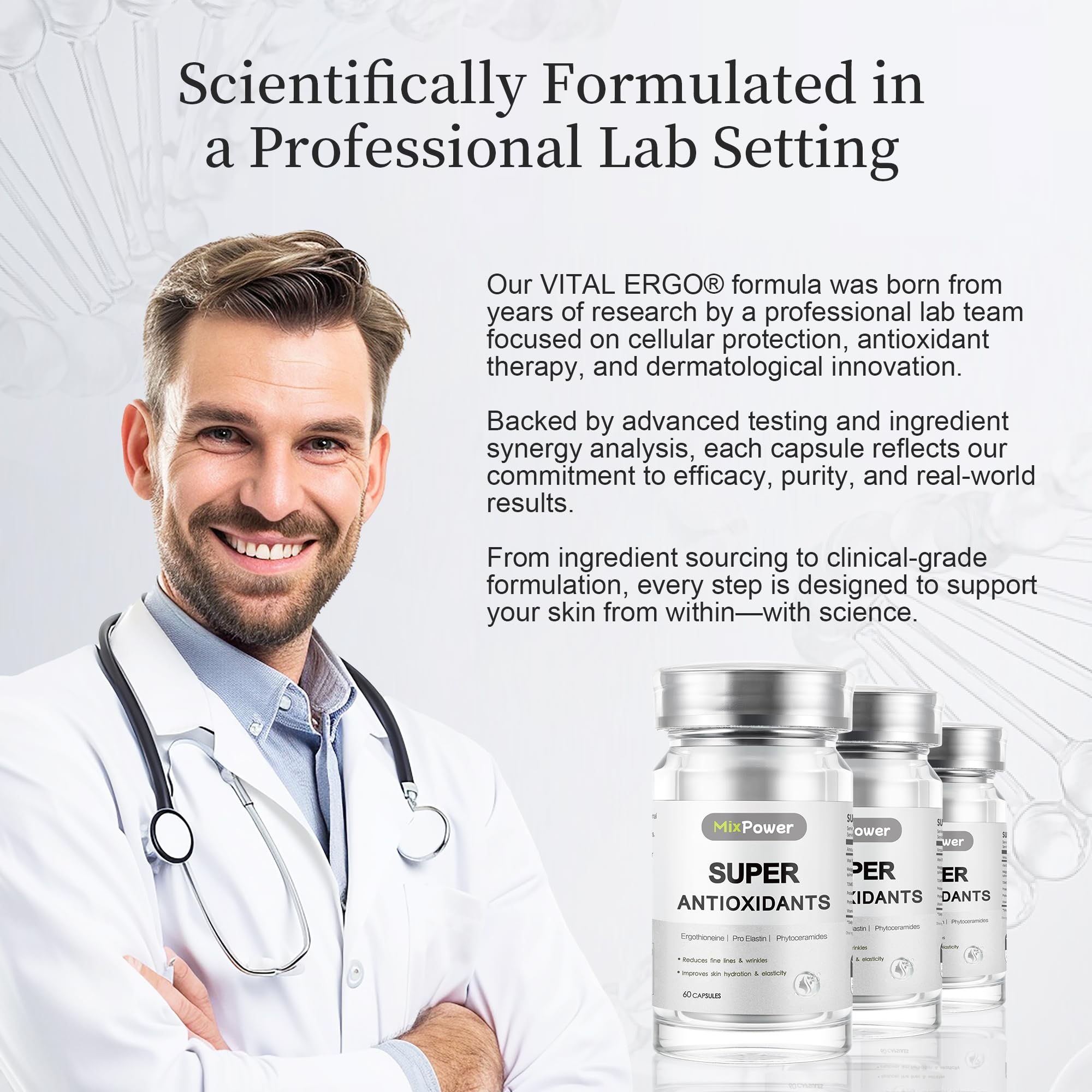 MixPower glowing skin after use concept image illustrating potential beauty results