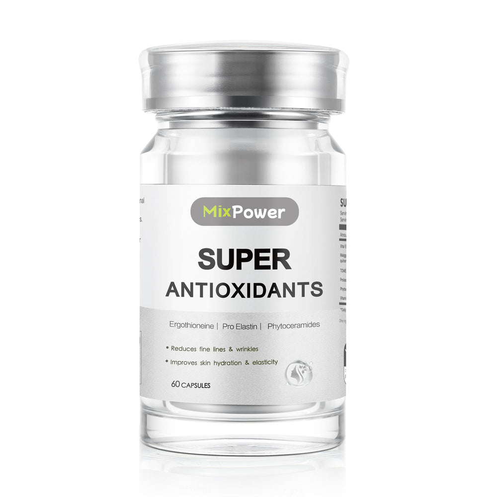 MixPower L-Ergothioneine bottle front showing branding for daily skin brightening