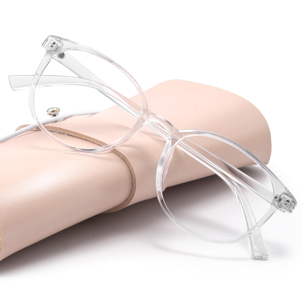 Miyya blue light glasses front view with round frames reduce eye strain stylishly
