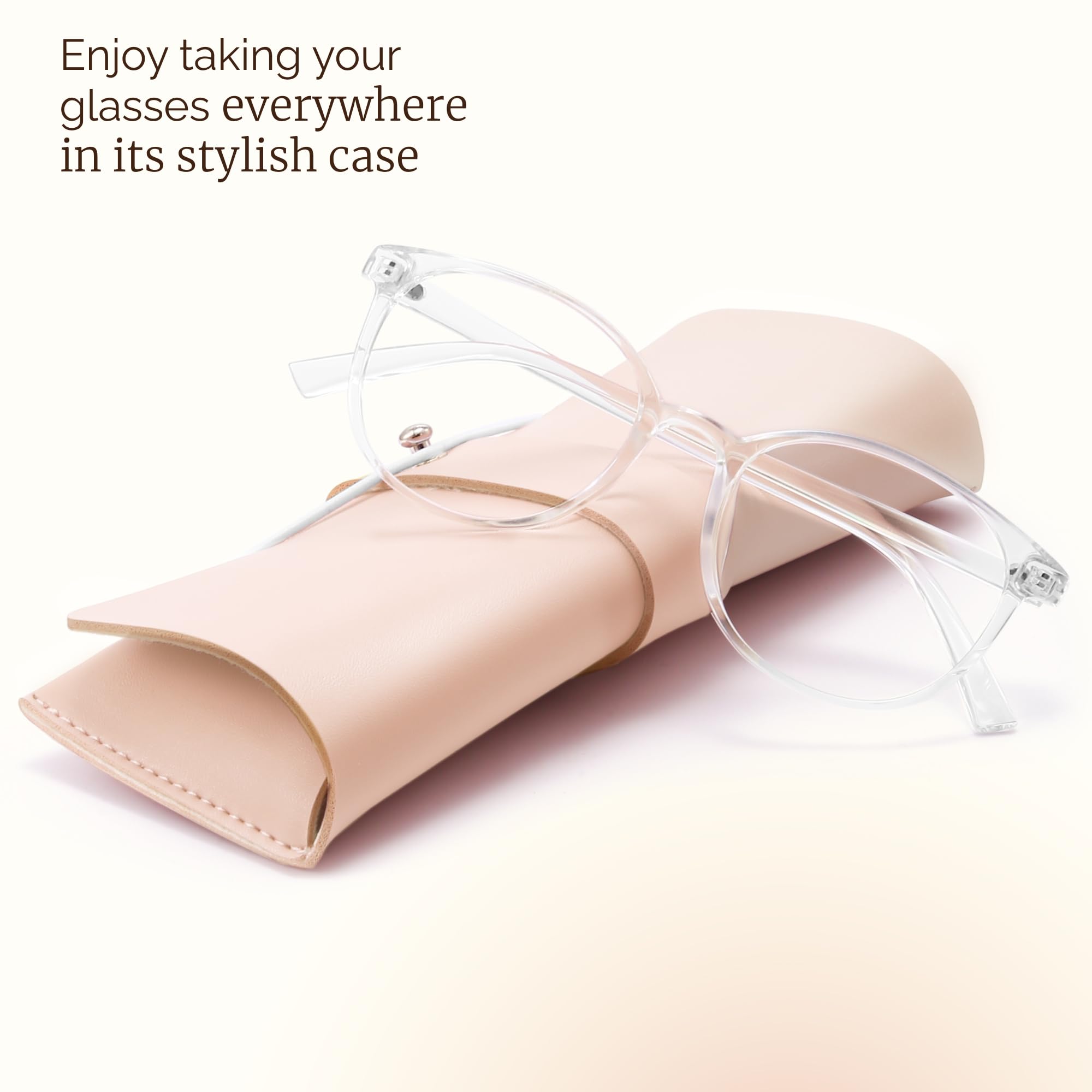 Miyya glasses worn by a woman for daily wear, lightweight and comfortable