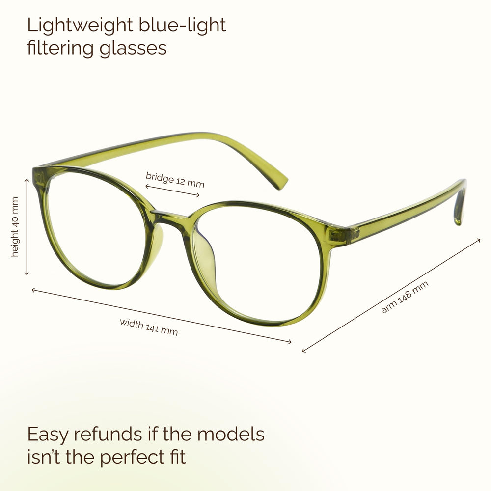 Miyya glasses for daily use, protecting eyes during long screen sessions.