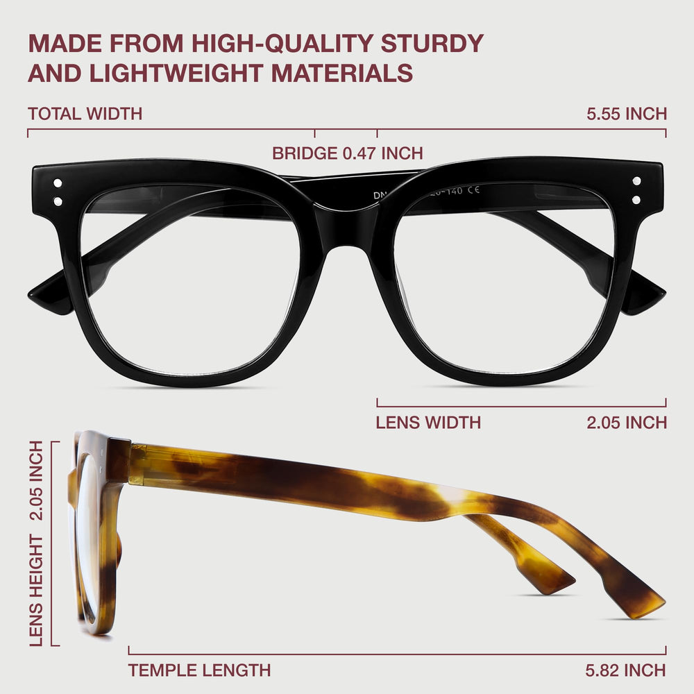 Miyya durable frames with flexible temples for active daily wear.