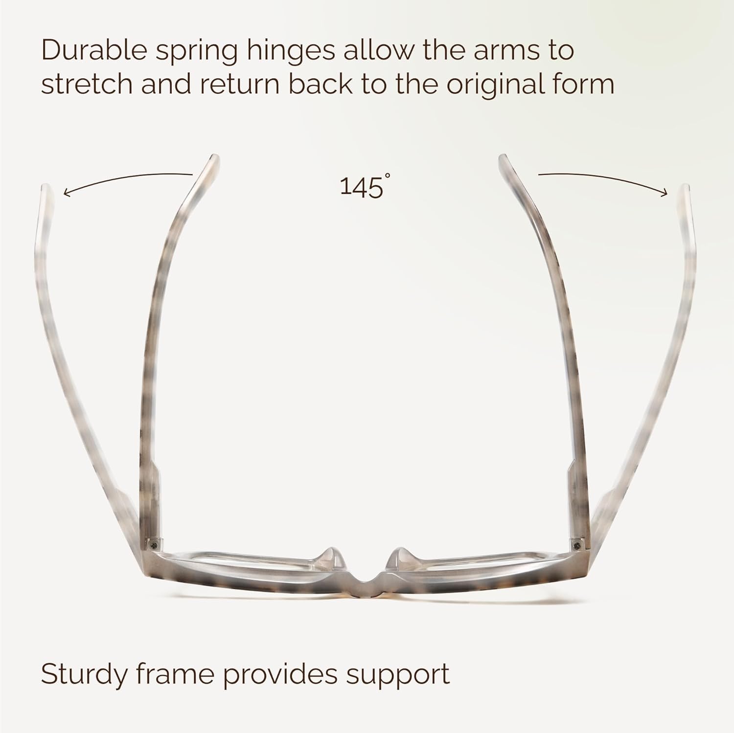 Miyya lightweight anti-reflective lenses provide sharp, glare-free vision.