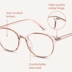 Miyya lightweight frames designed for all-day comfort during long screens.