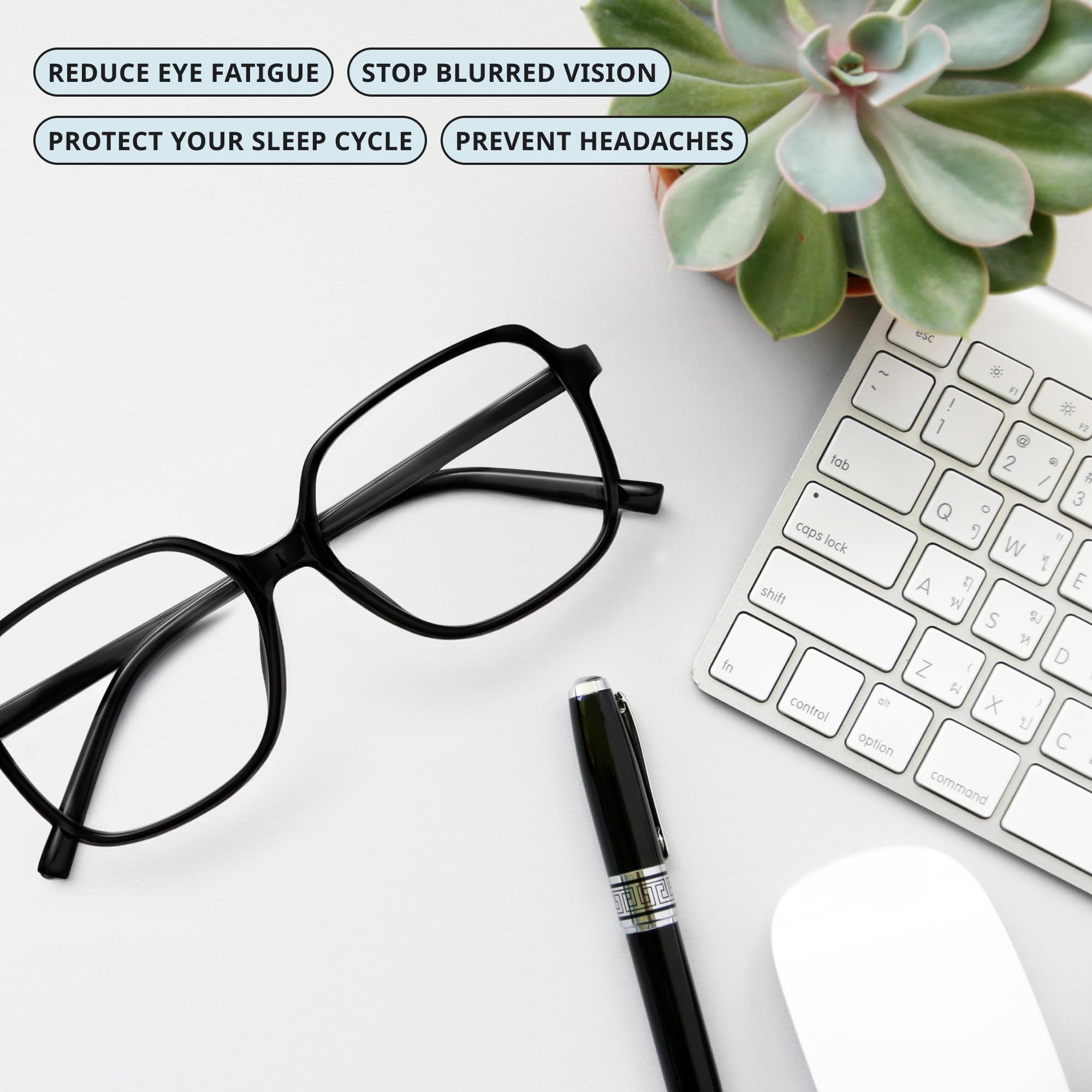Miyya blue light glasses during night reading to support restful evenings.