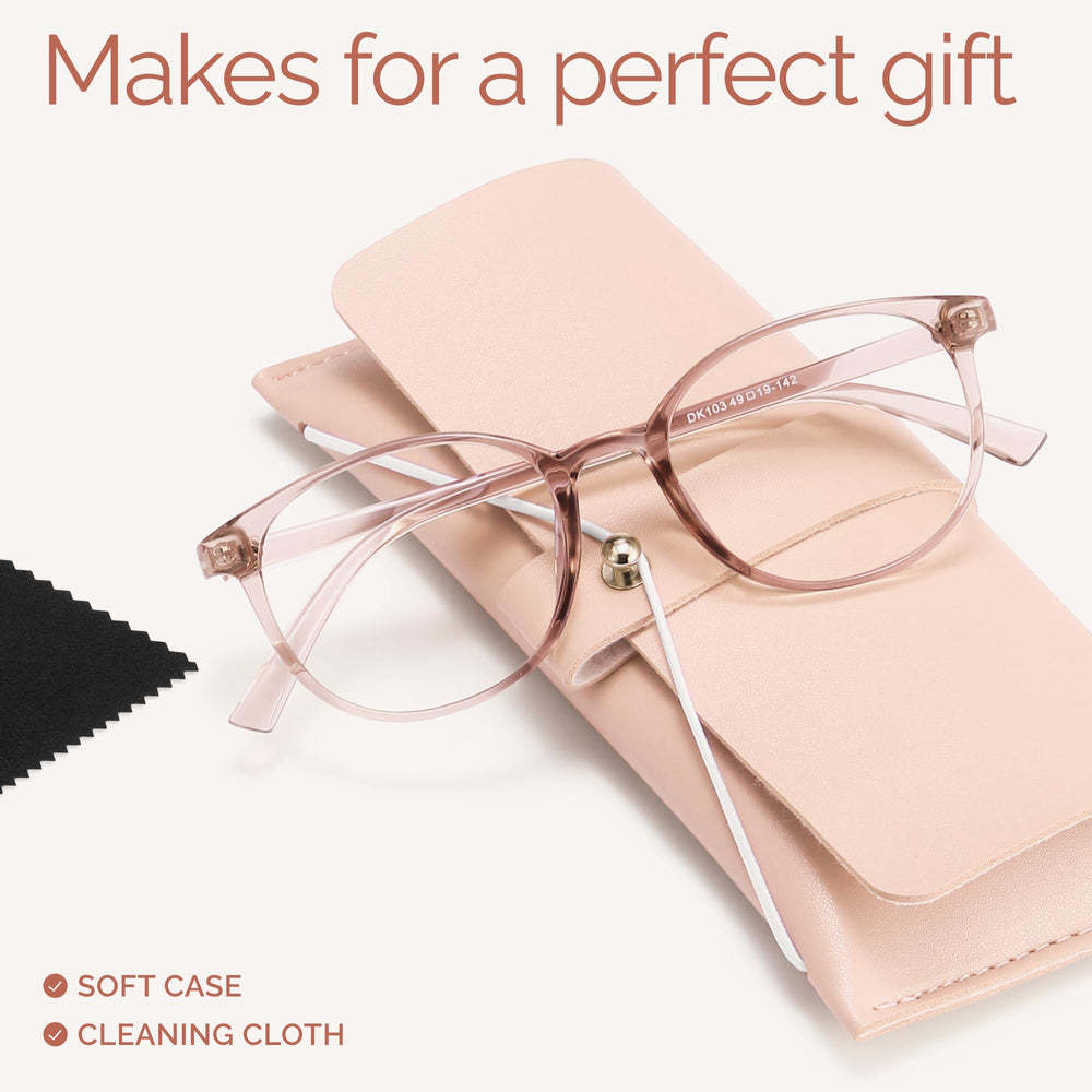 Miyya blue light glasses for on-the-go protection and style.