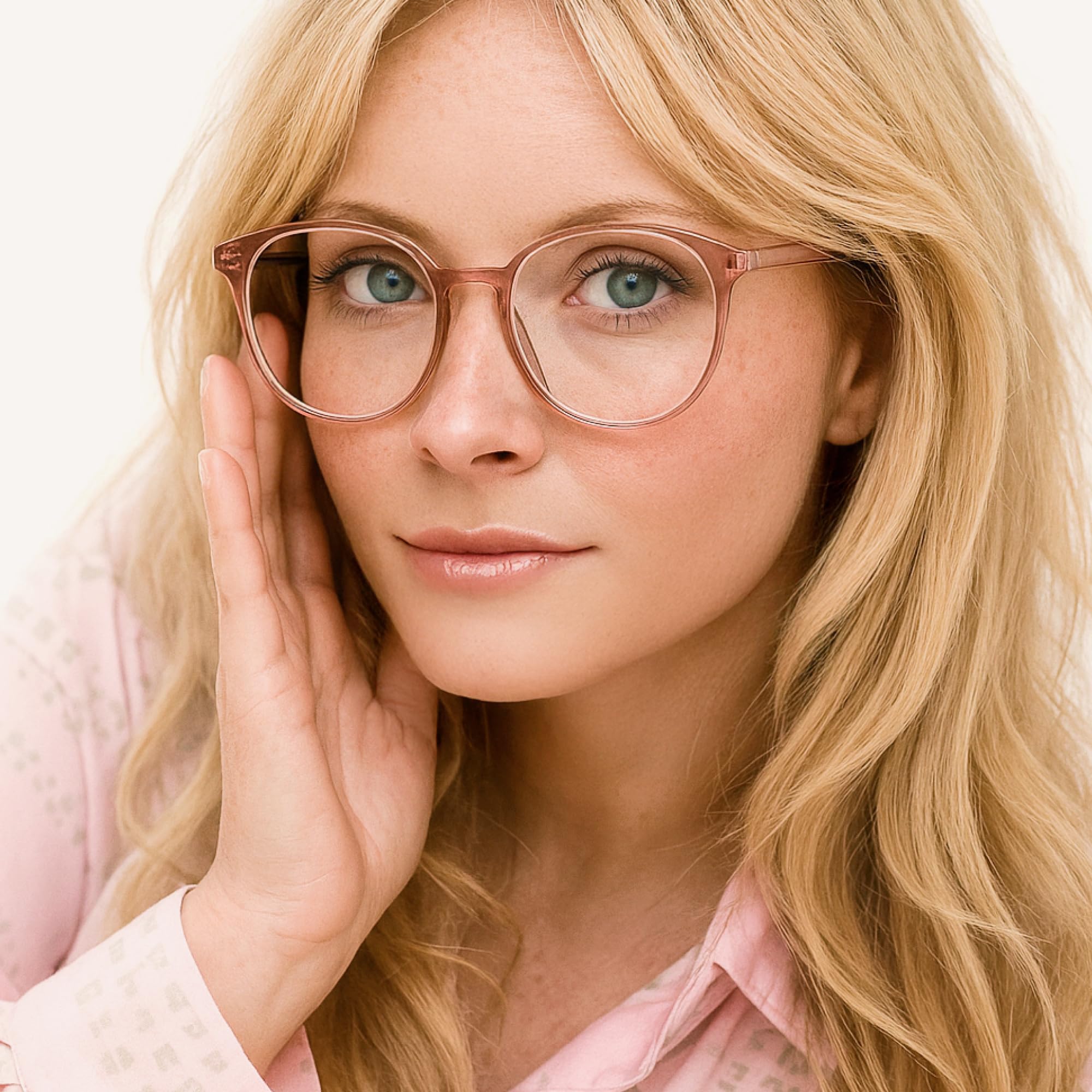 Miyya round transparent frames for women's daily wear and versatile style.