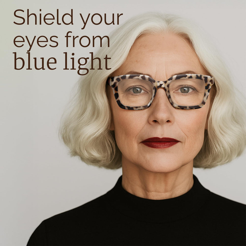 Miyya spring hinges ensure comfortable fit for extended wear.