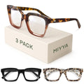 miyya Stylish Reading Glasses for Women | Blue Light Blocking Oversized Readers