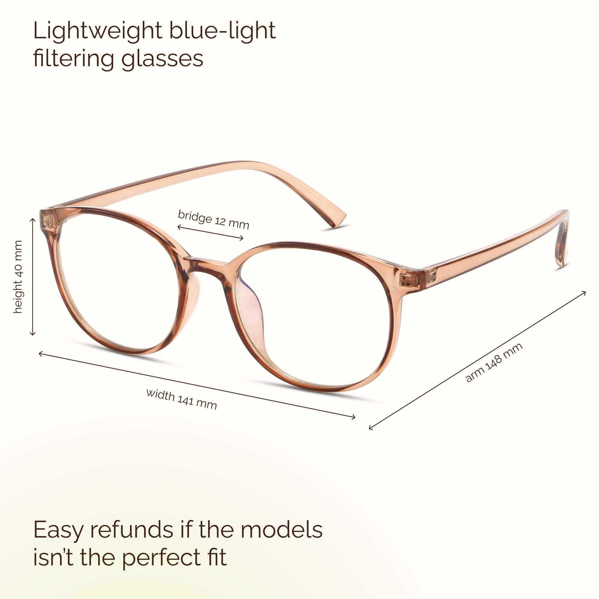 Miyya transparent round frames complement any outfit