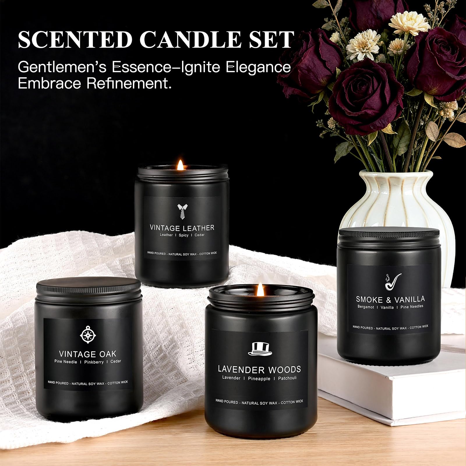 MKCLDE rustic luxe candle pack – premium ambiance for gifting or self-care