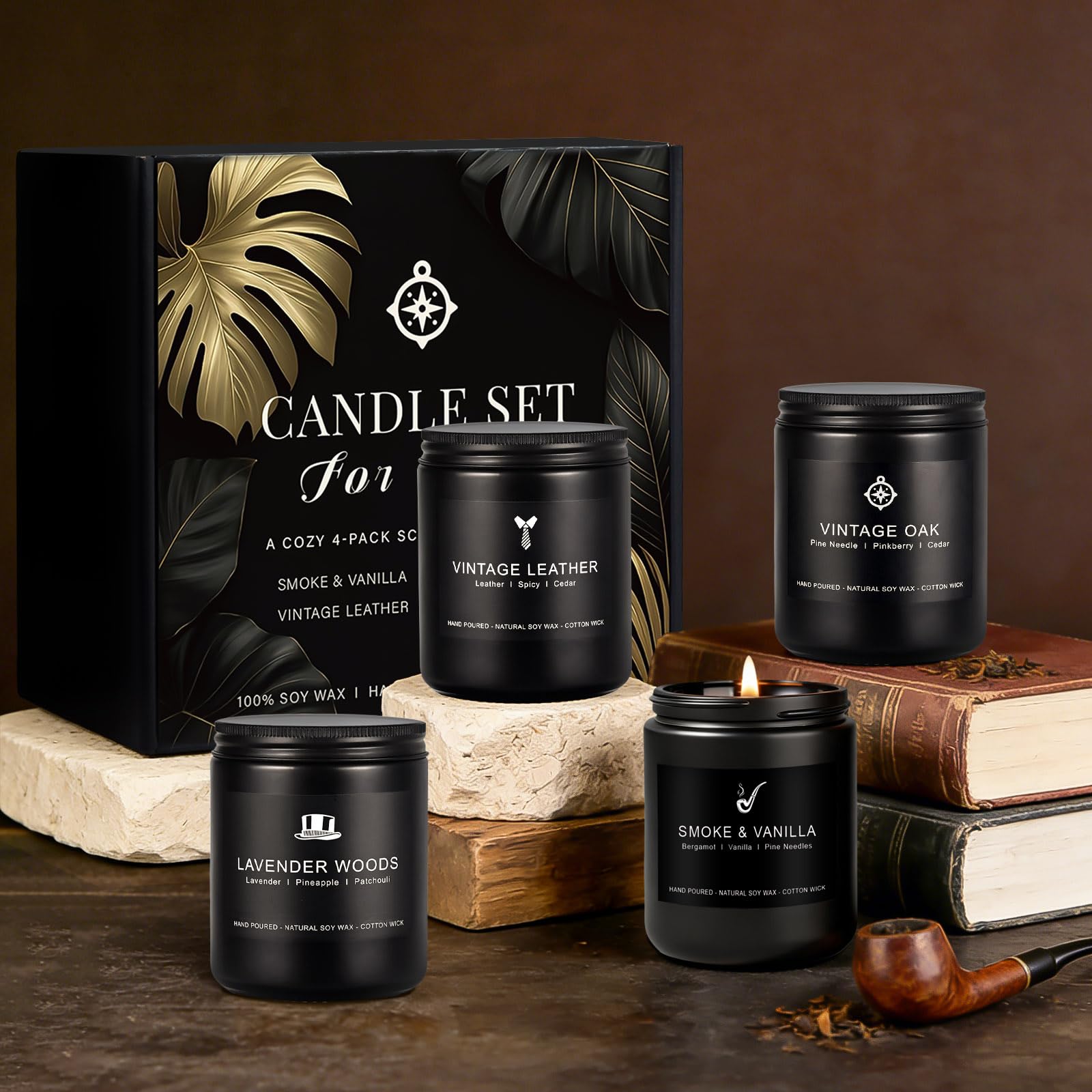 MKCLDE soy wax with cotton wicks – clean burn and steady scent throw