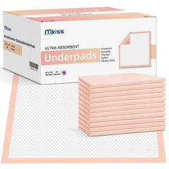 MKISS heavy-duty bed pad showing protective layer for leak protection.