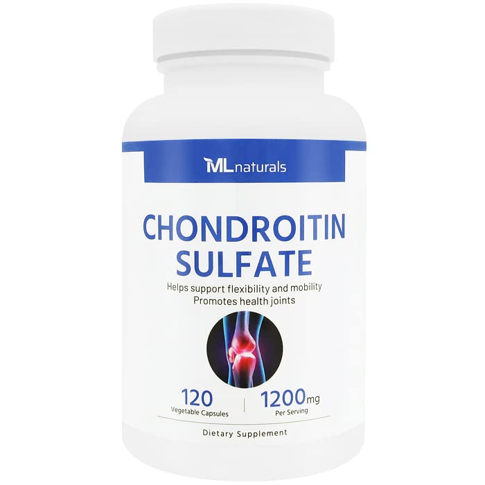 ML Naturals Chondroitin 1200 mg bottle suggesting potential joint support.