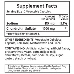 ML Naturals Chondroitin 1200 mg capsules close-up highlighting high potency.