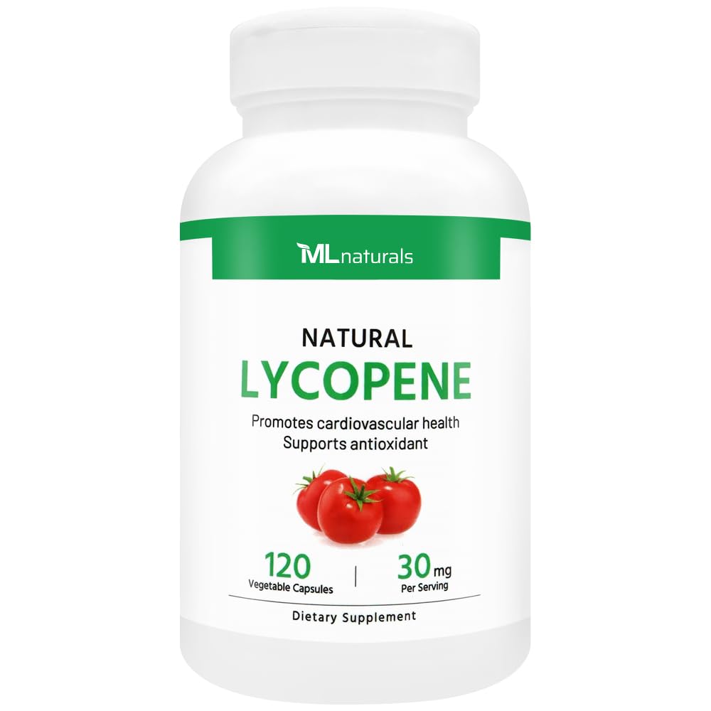 ML Naturals Lycopene bottle on a clean surface for daily antioxidant support
