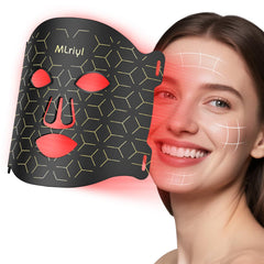 MLriyl Red Light Therapy Mask front view for convenient at-home skincare