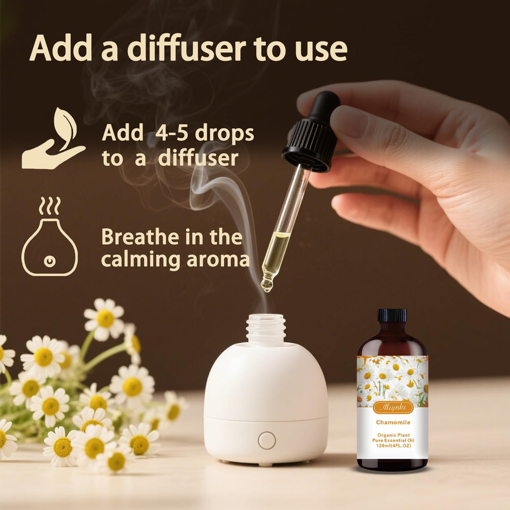 Mlynkl Chamomile bath oil bubbles for a relaxing soak.
