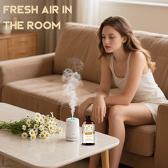 Mlynkl Chamomile essential oil diffuser setup for soothing ambience.
