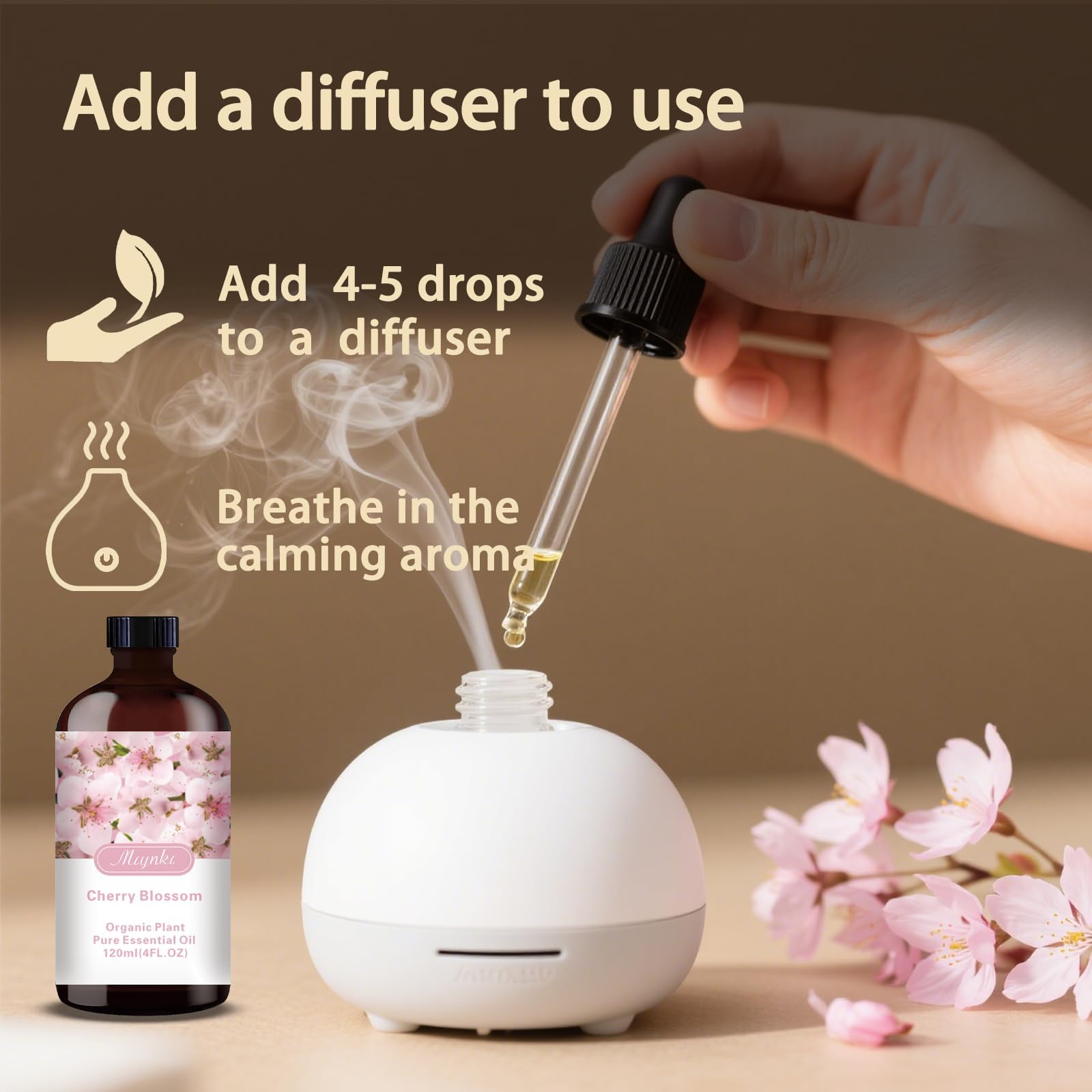 Mlynkl Cherry Blossom oil for bath rituals with relaxing notes.