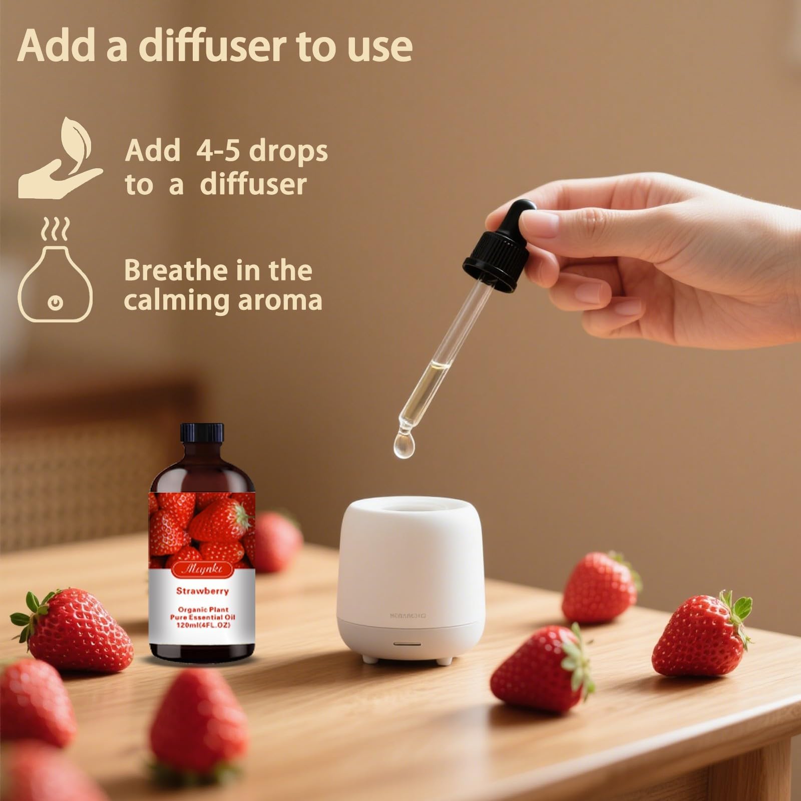 Aceite fresa mlynkl para velas artesanales, aroma envolvente.