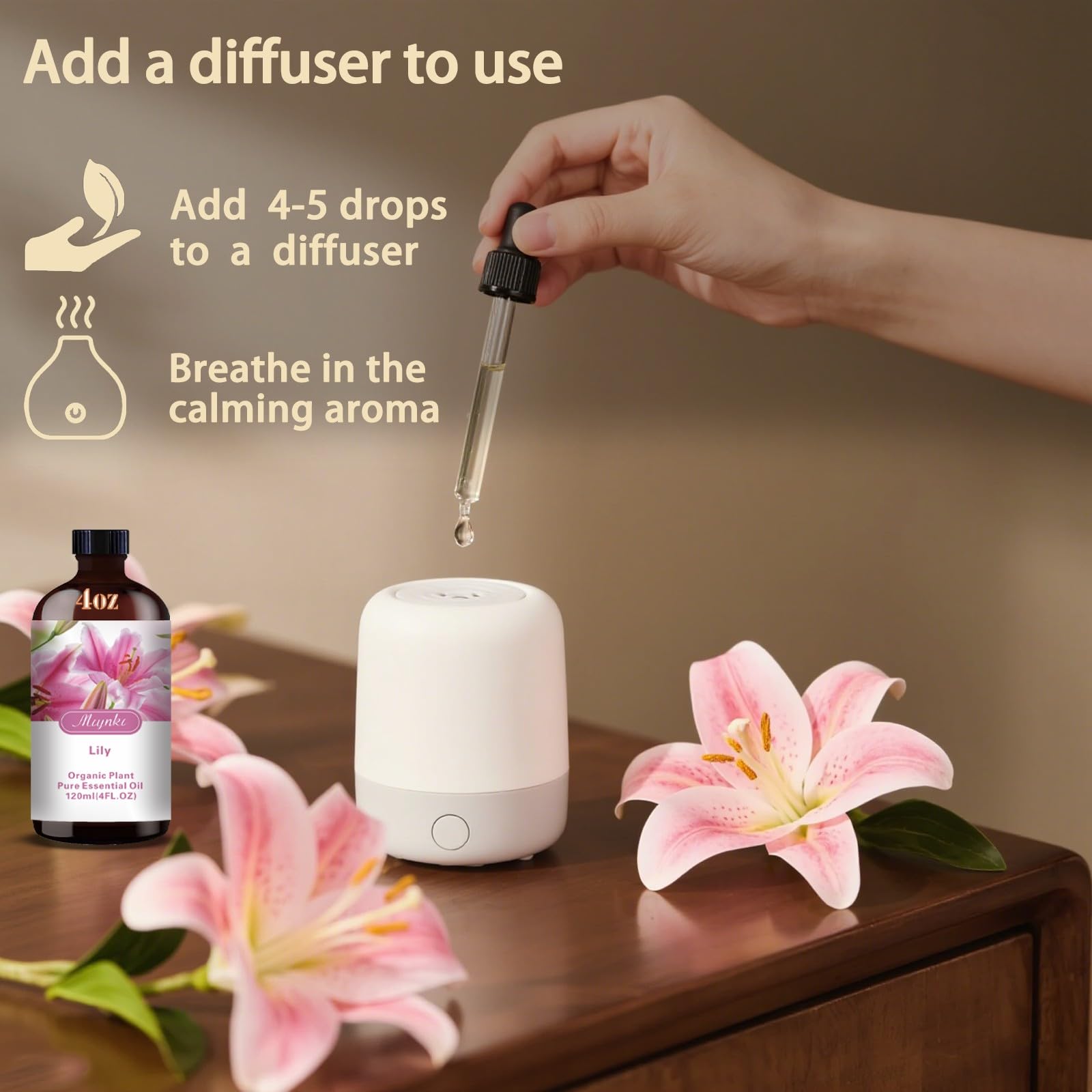 Mlynkl Lily essential oil bottle for DIY candle making
