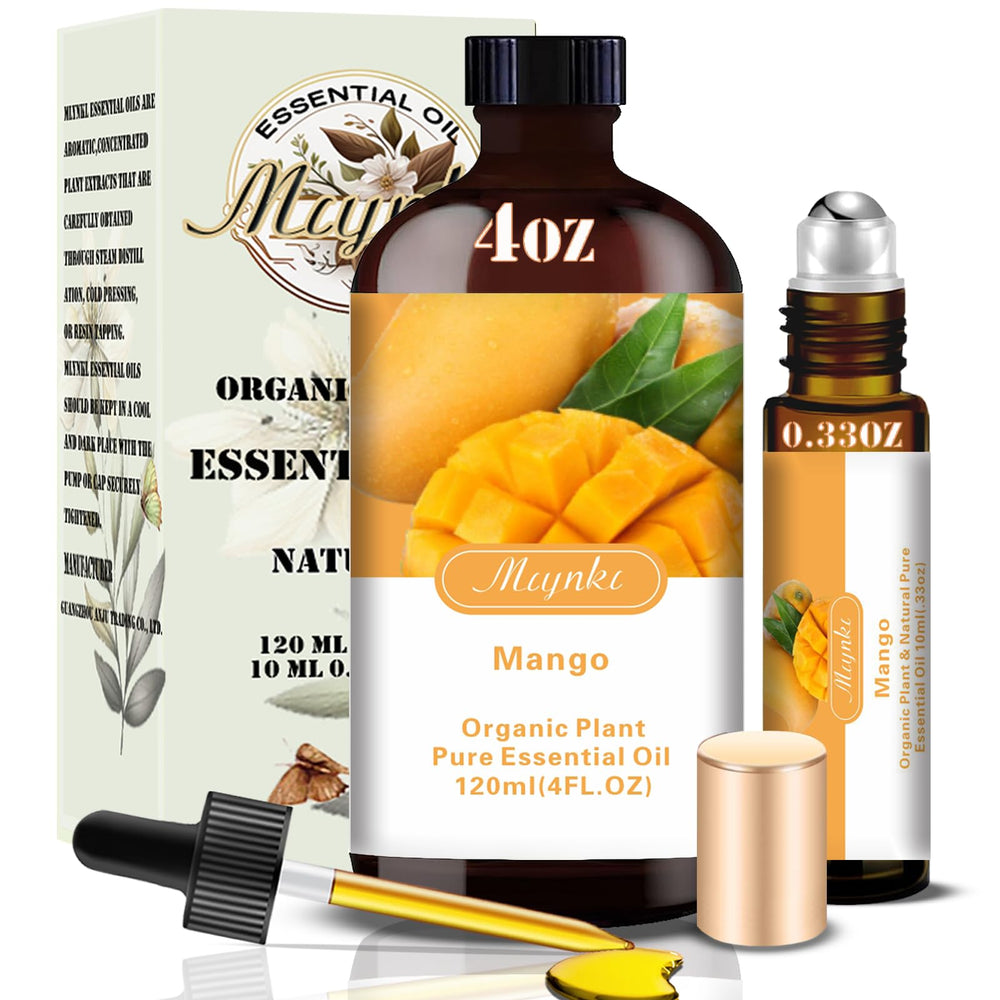 Mlynkl Mango essential oil bottle for diffusers and home fragrance.