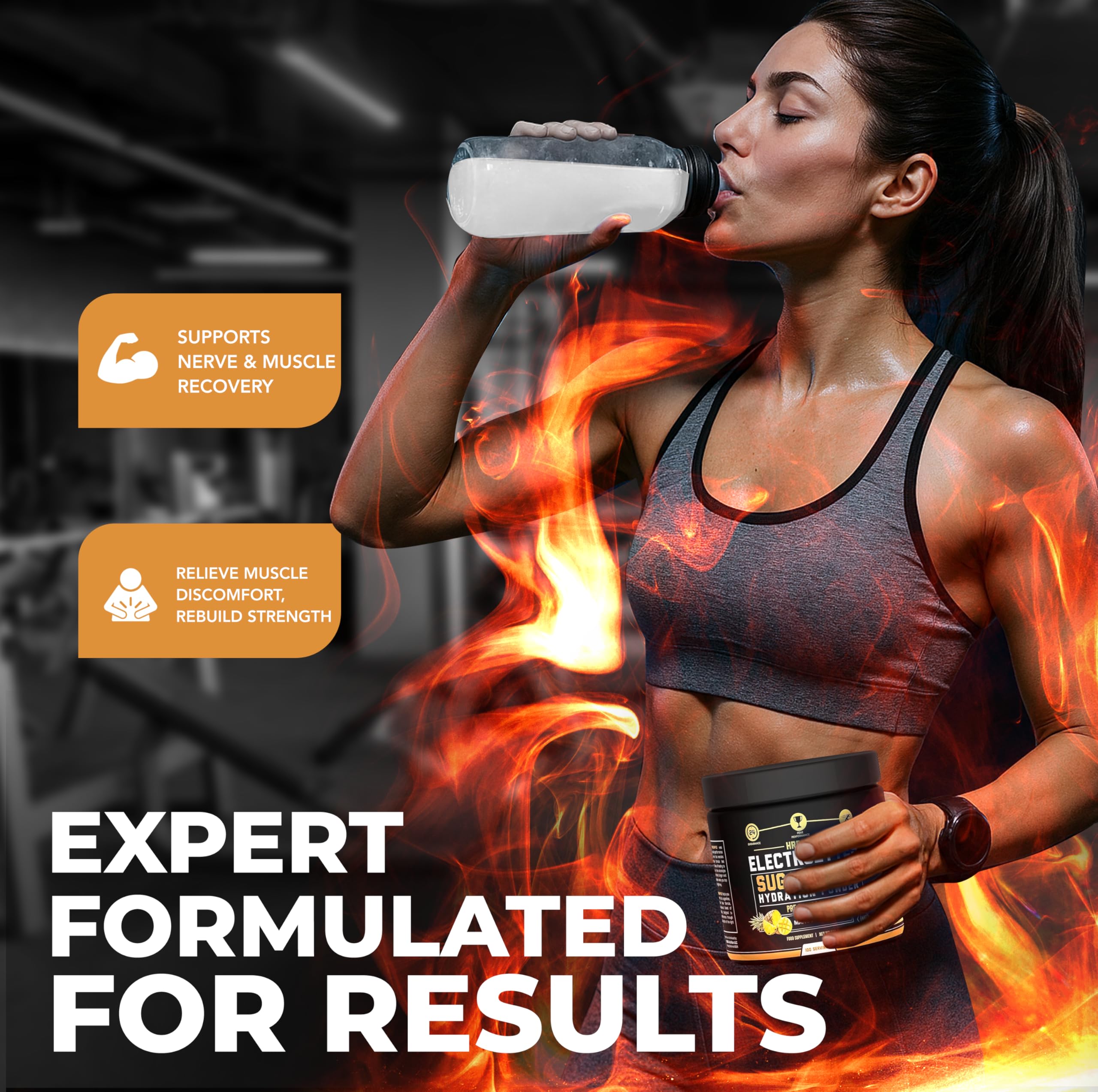Athlete mixing HRDWRK during training for sustained hydration.