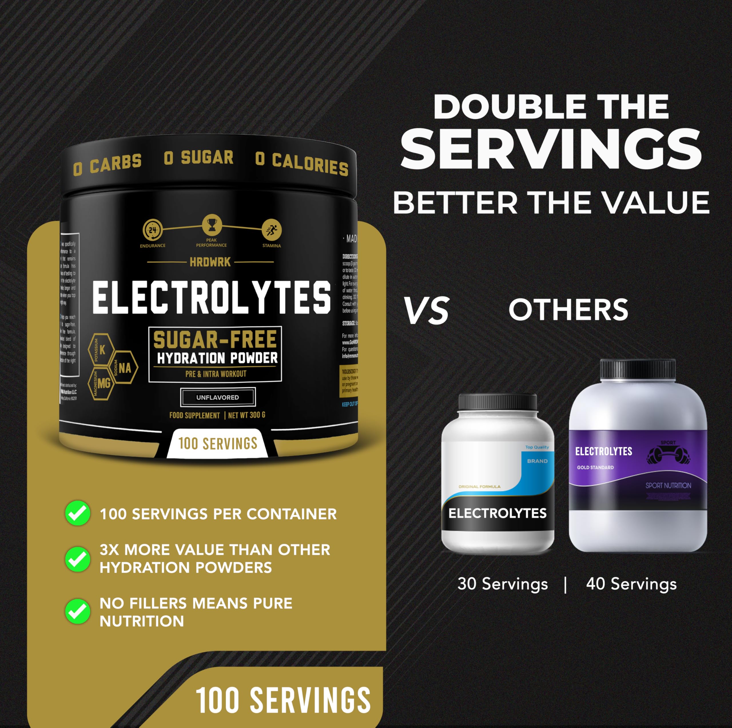MMA Nutrition HRDWRK tub with glass of water conveys refreshing hydration during training.