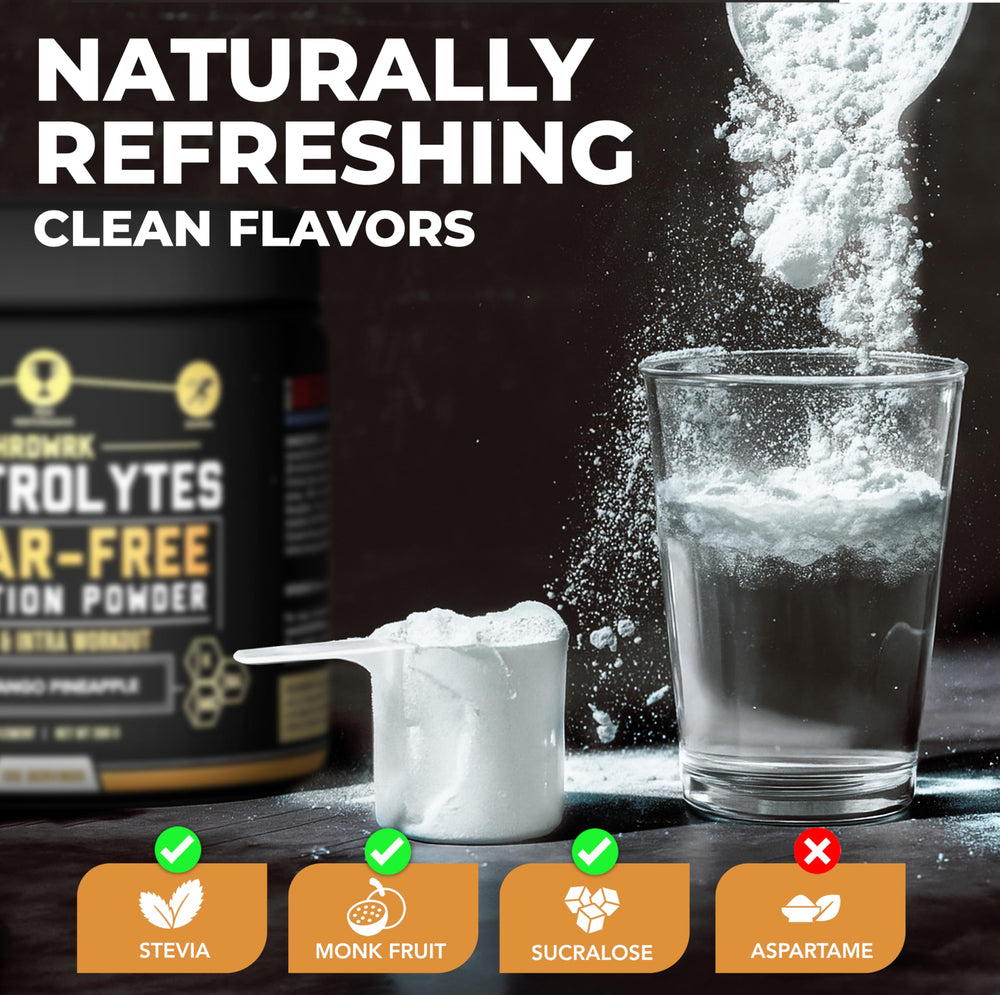Sugar-free HRDWRK packaging emphasizes keto compatibility and clean ingredients.