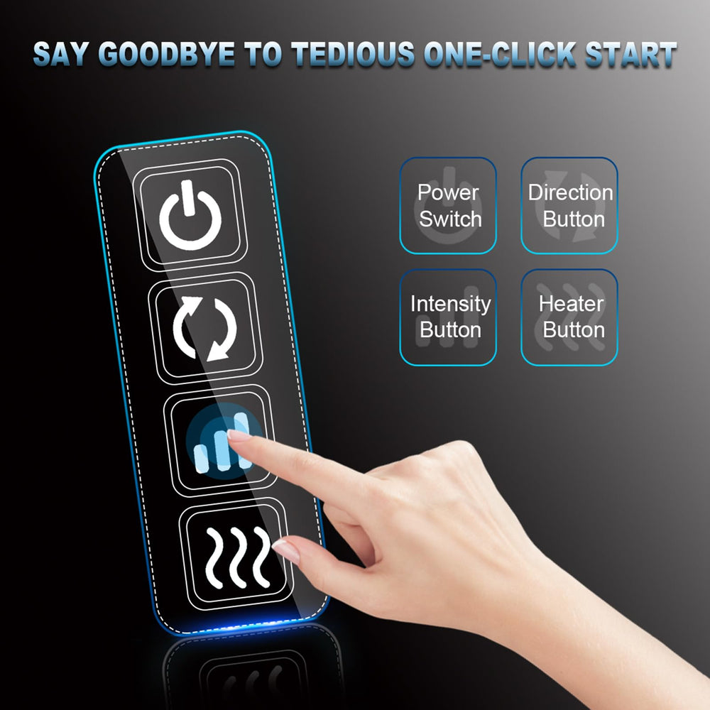 Mo Cuishle shiatsu massager heating function for enhanced comfort and circulation.