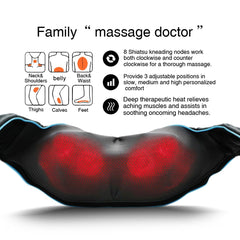 Mo Cuishle massager with infrared heating soothes tense muscles.