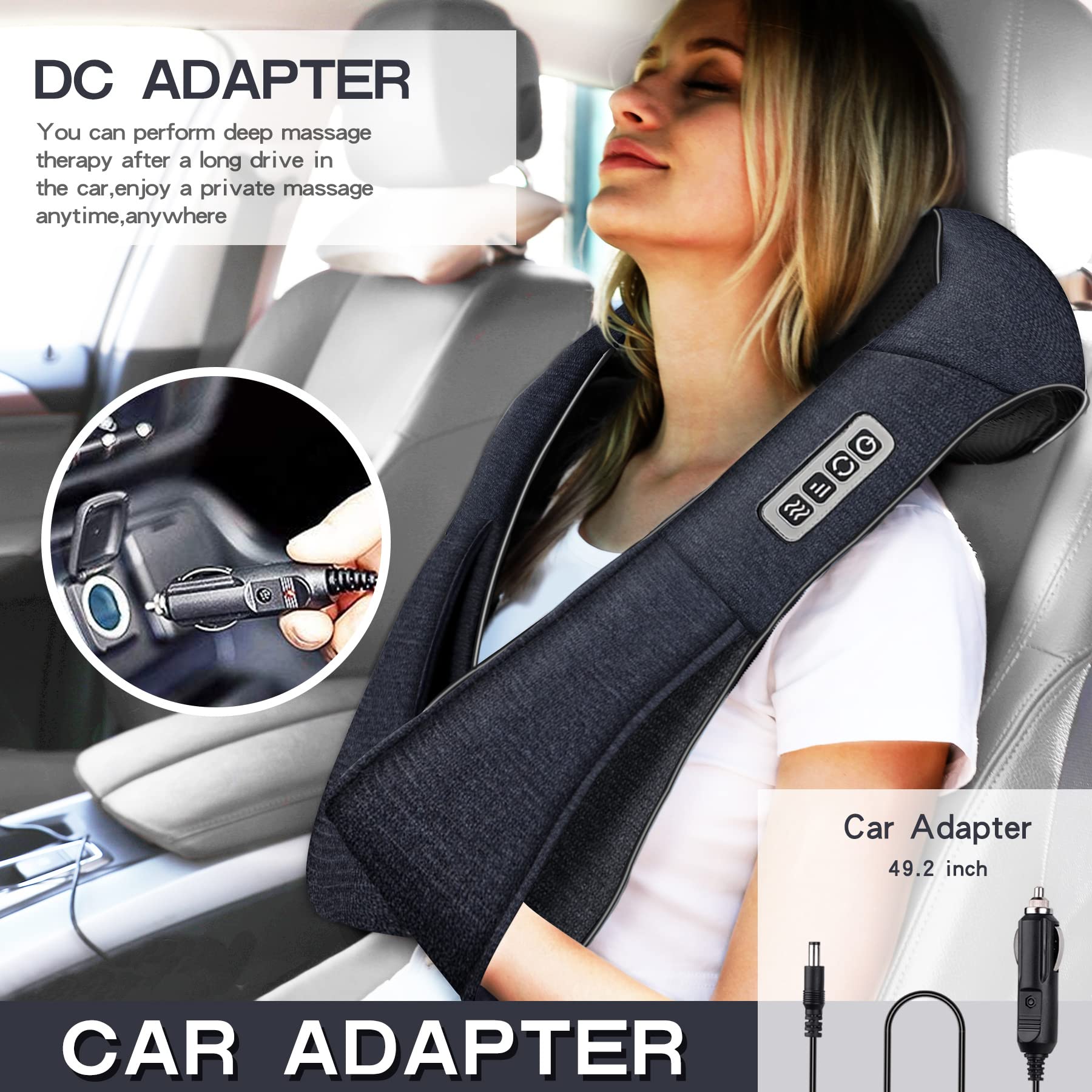 Mo Cuishle back and neck massager supports on-the-go relief.