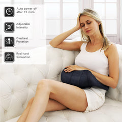 Mo Cuishle massager heat function adds comfort during relaxation sessions.