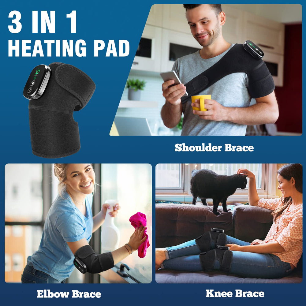 MOAJAZA cordless knee massager enables hands-free use while active.