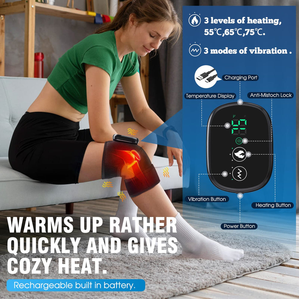 MOAJAZA knee wrap features simple one-button controls for quick adjustments.
