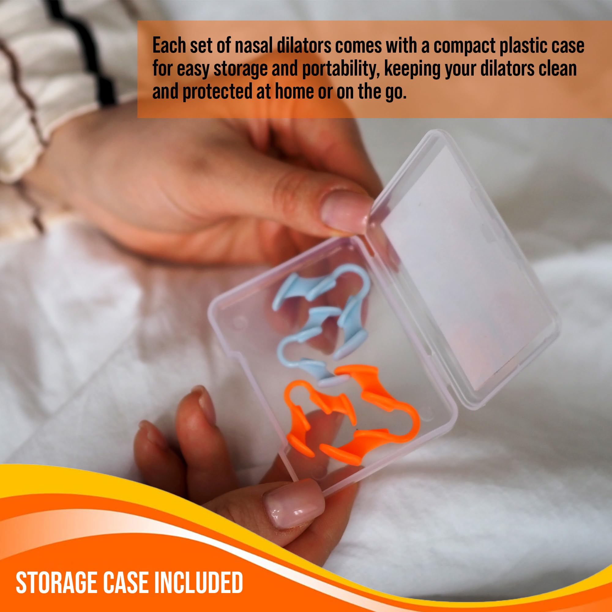 Mobi Lock nasal dilators in nostrils aid breathing