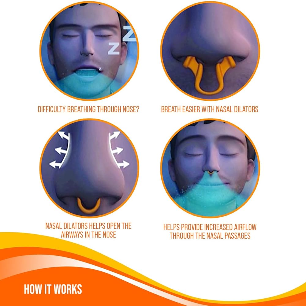 Mobi Lock nasal dilators medium orange extend airflow for breathing