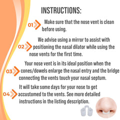 Mobi Lock Nose Vent insertion guide visual emphasizes safe, gradual acclimation.