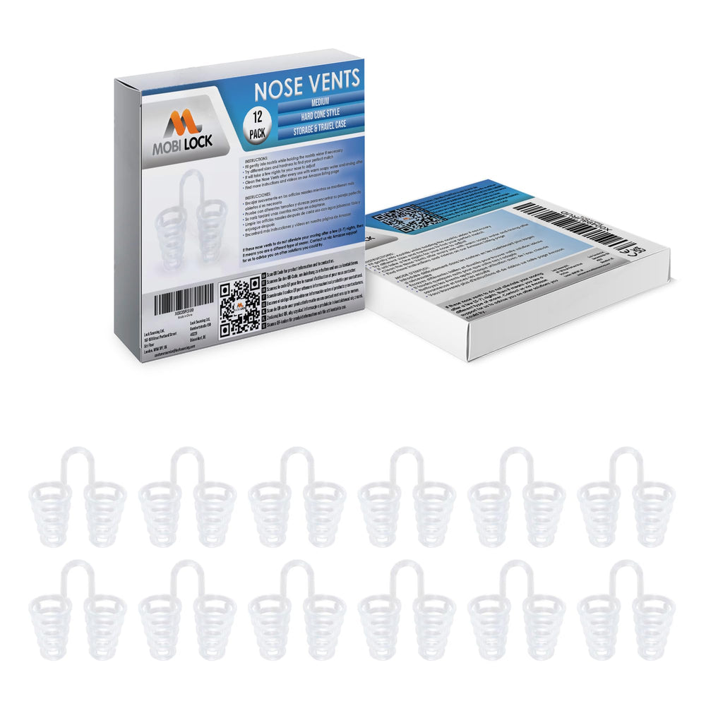 Mobi Lock Nose Vent Pack shown as a nasal airflow aid for sleep