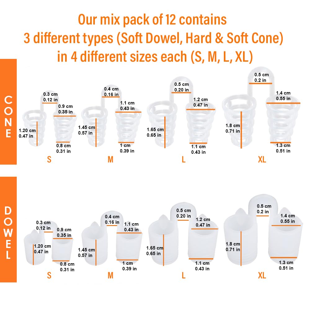 Mobi Lock Nose Vents in small to XL sizes for a customizable fit