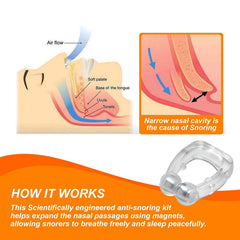 BPA-free silicone material highlighting safe, reusable snoring aid.