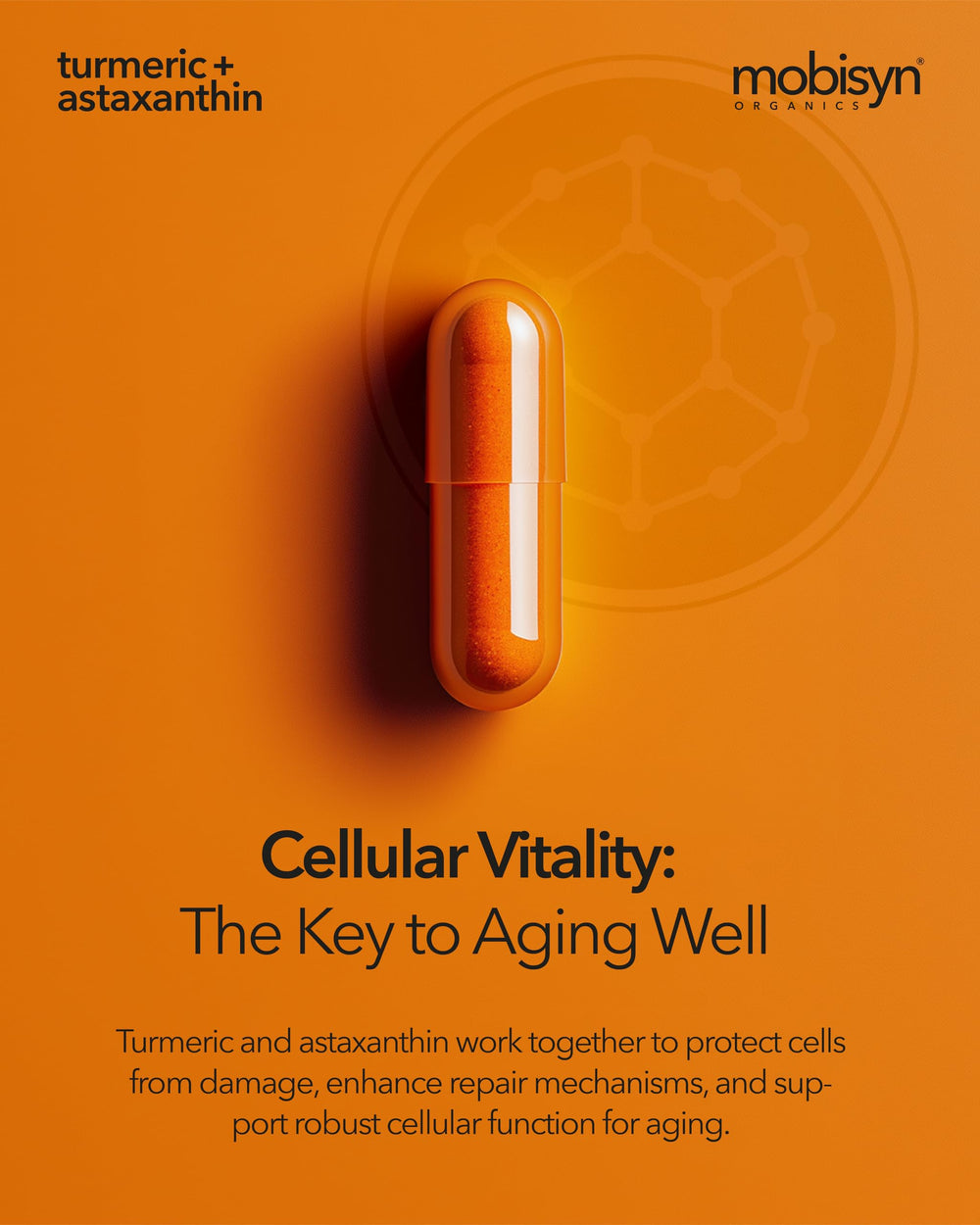 Mobisyn dosage guide panel showing three-capsule daily intake.