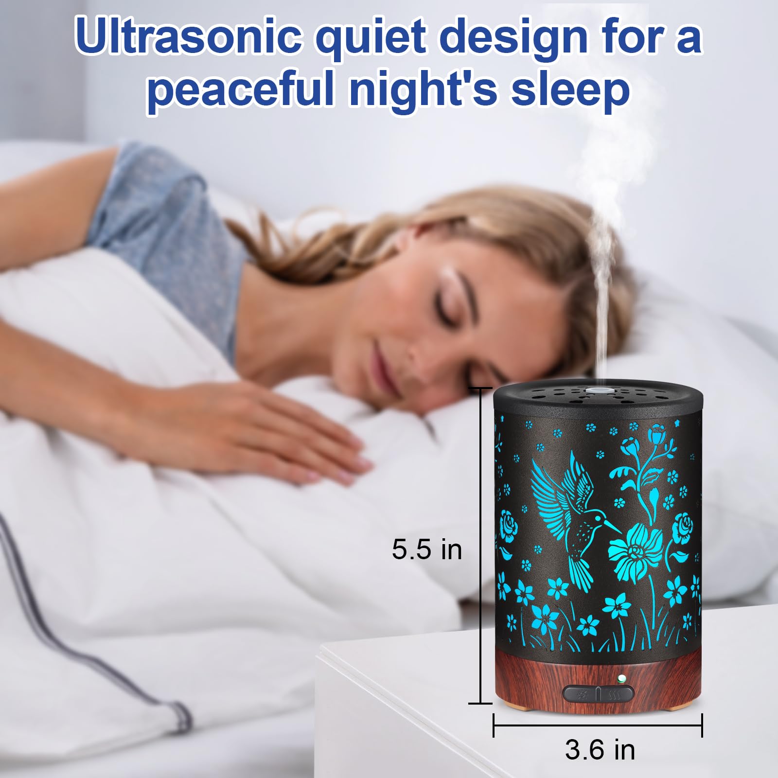 Mocosa diffuser doubles as a soft night light for evenings.